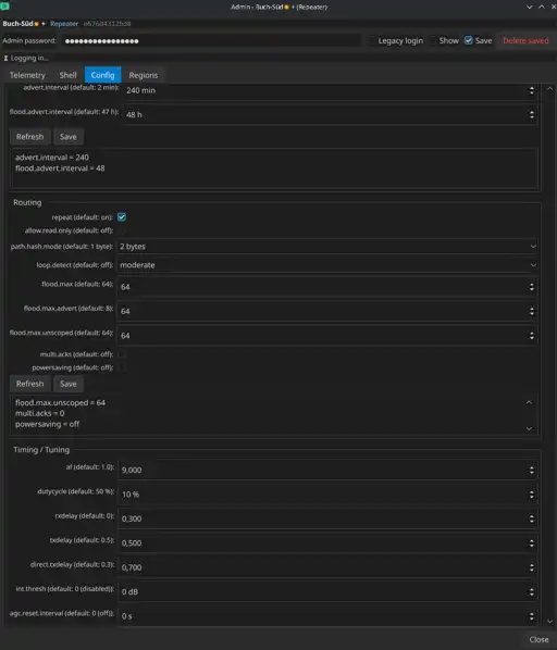 Admin Repeater Config